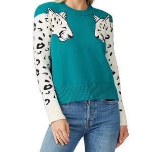 MINKPINK:Leopard Sweater in Jade